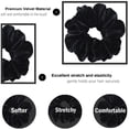 thumbnail image 4 of CHUNTIAN Extra Large Scrunchies for Women's Thick Hair, Premium Velvet Soft Jumbo Scrunchy, XL 6 inch Big Elastic Band Hair Accessories, 4 Pack, Black, 4 of 7