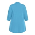 thumbnail image 6 of BXJX Womens Plus Size Cardigans, Open Front Stretchable 3/4 Sleeve Lightweight Cardigan Sweaters with Pockets Blue Size 3XL, 6 of 9