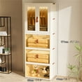 thumbnail image 1 of Armoire Pliante Simple Garde-Robe Portable Armoire à Vêtements Armoire de Chambre et de Nursery Armoire Installation Rapide Sans Outils Commode Armoire de Rangement, 1 of 3