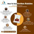 thumbnail image 3 of Al Hossain Guatemalan / Others Natural Golden Raisins 250gram (8.81 OZ). Gluten-free golden raisins for baking., 3 of 5