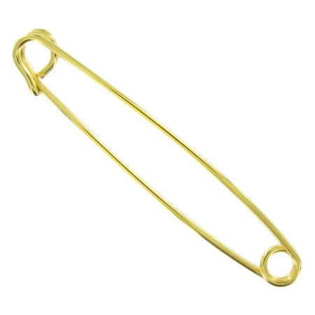 - Safety Style Yellow Gold Tone Men's Collar Pin Bar 2 1/2