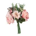 thumbnail image 3 of Ramo artificiales románticas Flores de boda Ramo de simulación de seda de champán decorativo para accesorios de fotos Decoración para el Rosado Macarena Ramo de simulación, 3 of 6