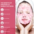 thumbnail image 2 of Mascarilla facial de burbujas IREV, paquete de 10 burbujas de O2 con forma de rosa rosa, 2 of 9