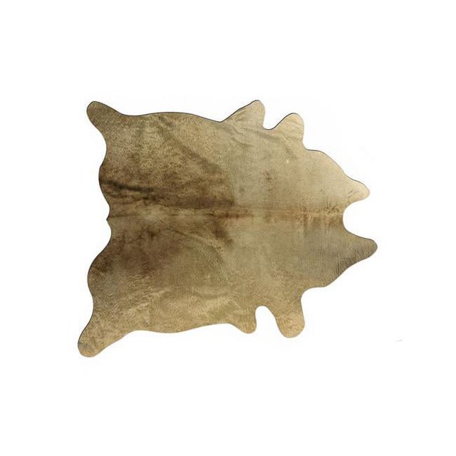 Natural 676685033932 6 x 7 ft. Geneva Cowhide Rug - Gold