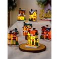 thumbnail image 3 of Christmas House With LED lights Christmas Tree Ornament Resin  Decoration 2023 New Year Gift, 3 of 5