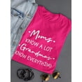 thumbnail image 3 of Grandmas Know Everything Women T-Shirt, Female Medium, 3 of 4