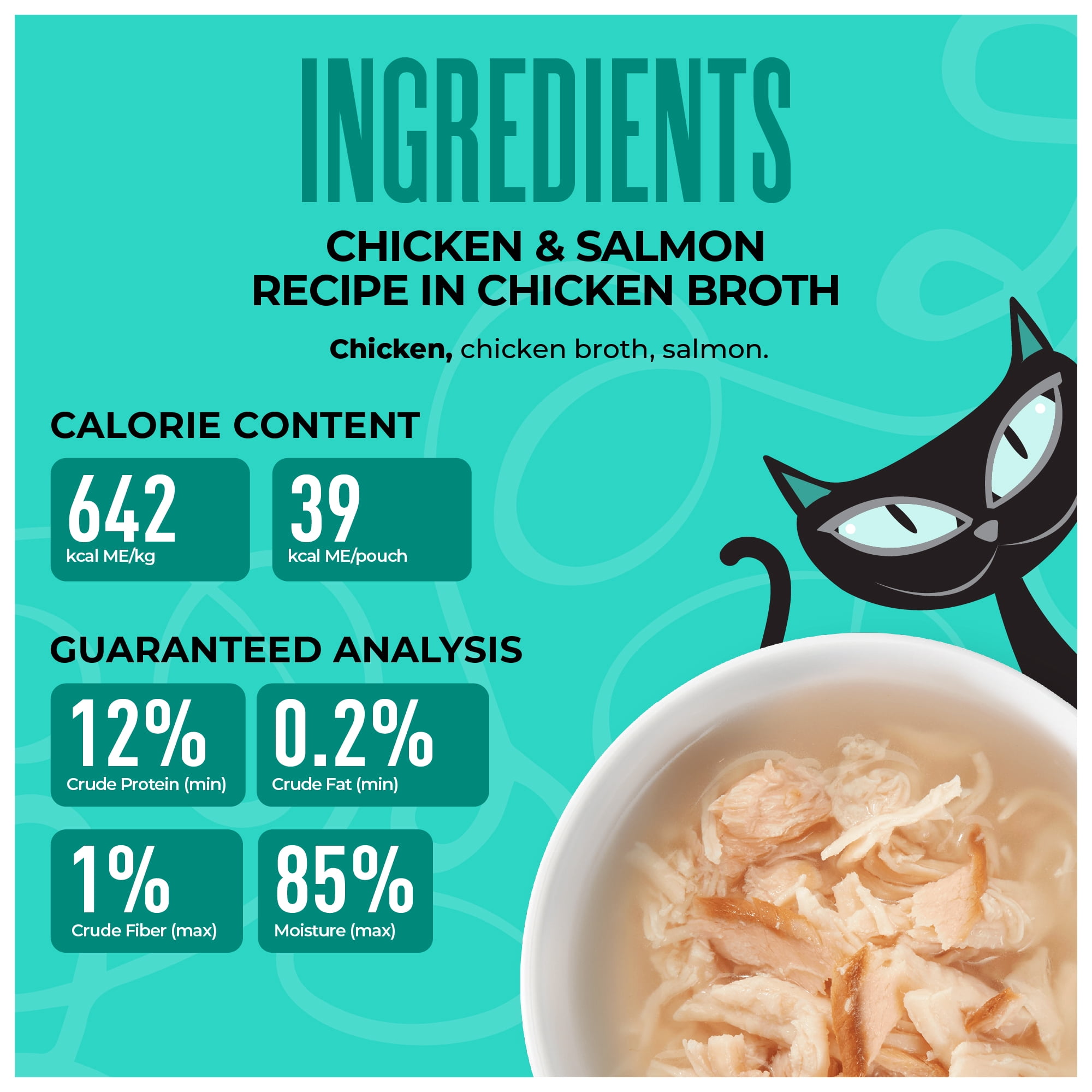 Tiki Cat Born Carnivore Complements Wet Cat Food Topper, Chicken & Salmon 2.1 oz. Pouch