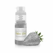 Bakell - Silver Tinker Dust Pump (4 grams) Edible Glitter Dust for Cake Decorating, Cupcakes, Desserts and Beverages by Bakell