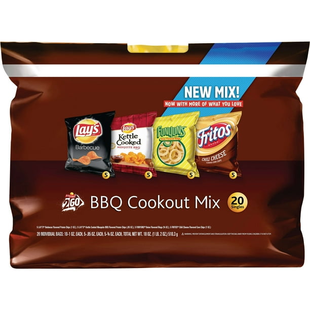 FritoLay BBQ Cookout Mix Variety Pack, 20 Count