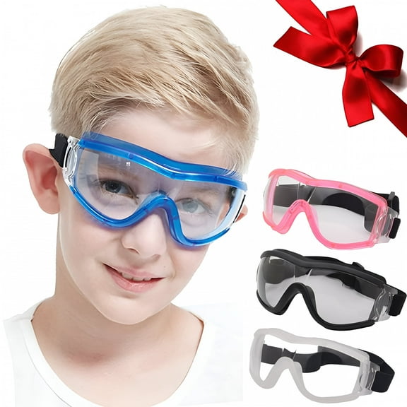 GJX Kids Glasses Children Goggles Eye Protective Full Eyes Protective Clear Lab Goggles Dustproof Windproof UV Playing Unisex Boys Girls For Outdoor Sport