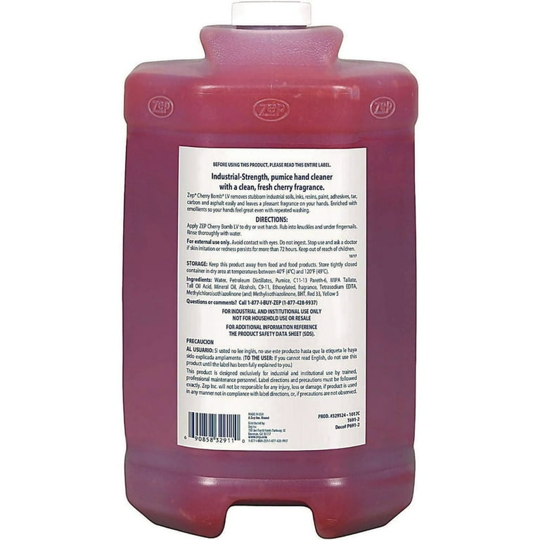 Cherry Industrial Hand Cleaner, Cherry, 1 gal Bottle, 4/Carton Cherry Industrial Hand Cleaner, Cherry, 1 gal Bottle, 4/Carton