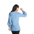 thumbnail image 3 of Blusa De Mezclilla Manga Larga Bordado Mundo Terra Mujer, 3 of 3