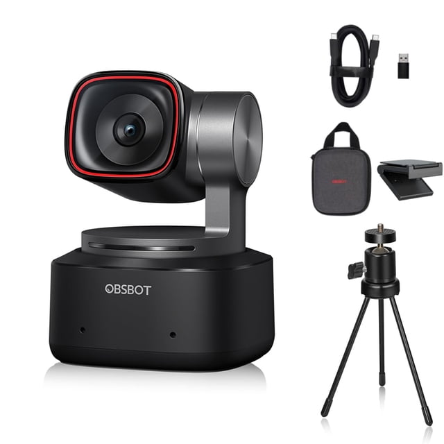 Cámara web OBSBOT Tiny 2 PTZ 4K 1/1.5 CMOS USB 3.0 con tecnología de inteligencia artificial