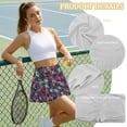 thumbnail image 6 of KUIFORTI Tree Palm Womens Tennis Skirt Stretchy High Waisted with Pockets Inner Shorts Lightweight Polyester Shorts Workout Golf Skort for Athletic Skorts Sports Running Pickleball, 6 of 7