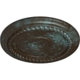 thumbnail image 3 of Ekena Millwork 19 5/8"OD x 1 1/2"P Alexandria Rope Ceiling Medallion (Fits Canopies up to 4 5/8"), Hand-Painted Bronze Blue Patina, 3 of 6