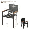 thumbnail image 4 of Costway Set of 4 Outdoor Patio PE Rattan Dining Chairs Armrest Stackable Garden, 4 of 8
