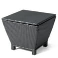 thumbnail image 3 of Tcbosik Flip Lid Patio Side Table w/ 13-Gallon Storage, All-Weather PE Wicker Accent End Table with Smooth-Lift Pneumatic Rods, Sturdy Steel Frame for Outdoor Deck & Garden (Black), 3 of 8