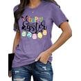 thumbnail image 2 of Happy Easter Shirts for Women Easter Bunny T-Shirt Rabbit Graphic Tees Easter Egg Holiday Shirt Tops, 2 of 6