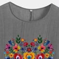 thumbnail image 4 of Vestidos Casuales Para Mujer, Blusas De Mujer De Moda Camisetas estampadas de moda para mujer, blusas casuales de lino holgadas de manga corta con cuello redondo y raglán, 4 of 4