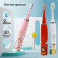 thumbnail image 4 of Children Sonic Electric Toothbrush Cartoon Pattern For Kids Oral Cleaning Ultra Sonic Tooth Brush Replace Heads Smart Waterproof, 4 of 5