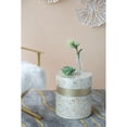 thumbnail image 6 of A & B Home Transitional Round Pedestal Stool With Tan And Gold Finish 48744, 6 of 7