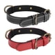 thumbnail image 5 of Collar acolchado de piel de vaca para mascotas con placa de identificación grabada, collar suave y cómodo para mascotas, negro + rojo L, 5 of 13