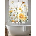 thumbnail image 4 of Yellow Spring Floral Sheer Curtains 63 Inch Length 2 Panels Set, Summer Daisy Pastoral Botanical Voile Window Treatment Rod Pocket Curtains Sheers Drapes for Bedroom/Living Room/Kitchen 52x"63"x2, 4 of 7