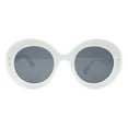 thumbnail image 2 of Womens Oversized Round Sunglasses Vintage Style Shades UV 400 White, Black, 2 of 4
