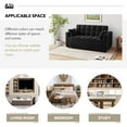 thumbnail image 2 of AENKYO Convertible Pull-Out Loveseat Sleeper Sofa Bed for Living Room, Modern Upholstered Futon in Black, 2 of 7