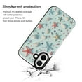 thumbnail image 2 of Compatible with iPhone 11 12 13 mini 14 15 16 Pro Max Plus Wallet Case with Card Holder, PU Leather Kickstand Card Slots Case ( Starfish Shells Blue, iPhone 13 Pro), 2 of 7