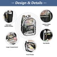 thumbnail image 5 of PVC Transparent Backpacks Clear Backpack for Travel and Outings Rainbow Cabbage, 5 of 7