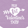 thumbnail image 4 of Inktastic My First Valentine's Day with White Heart and Arrow Boys or Girls Baby Bib, 4 of 4