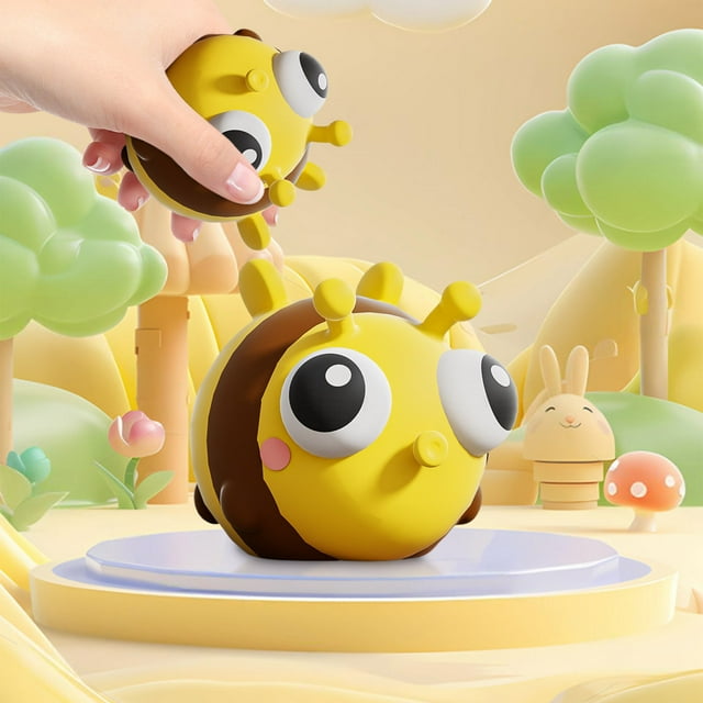 Juguete antiestrés con forma de gusano que salta sobre los ojos ZJT250125130 | Squishy de descompresión para niños | Juego sensorial seguro y no tóxico | Coordinación mano-ojo | Juguete educativ