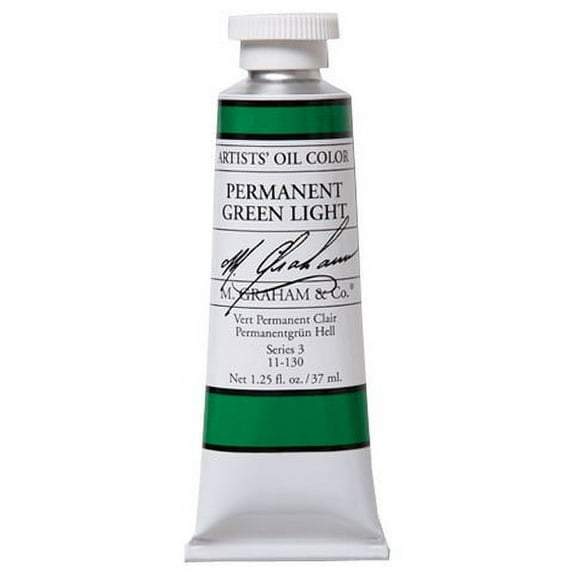 M. Graham Artists' Oil Color 1.25oz Permanent Green Light