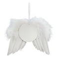 thumbnail image 2 of DIY Custom Photo Angel Wing Ornament White Angel Wing Hangs Heat Transfer Photo Wing Pendant Christmas Ornament Christmas Commemorative Ornament, 2 of 7