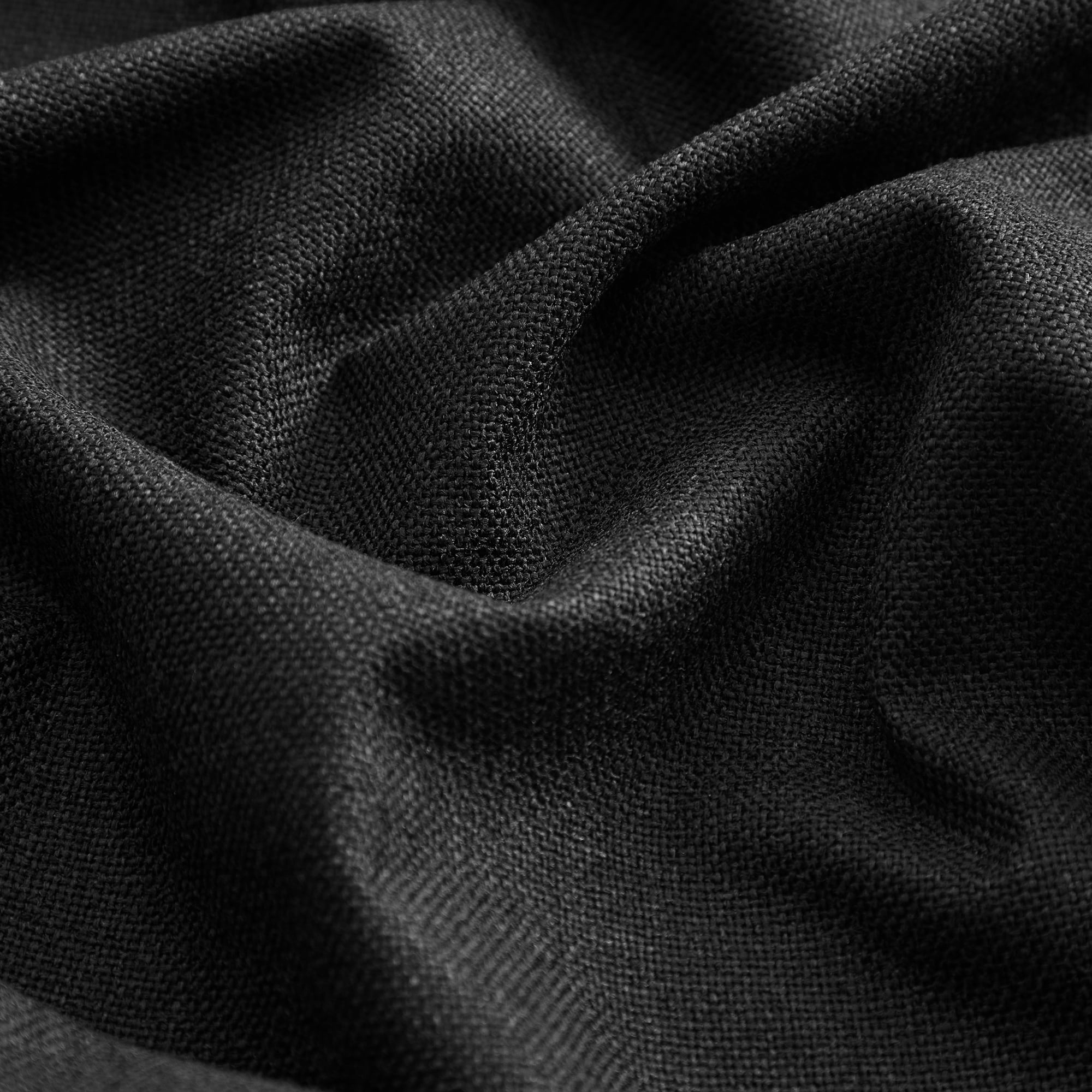 Mainstays Solid Twill Blackout Curtain Panel and Sheers, Set of 4, Rich Black, 27.5" W x 63" L