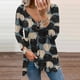 thumbnail image 2 of Moda mujer manga larga con cuello en V blusa de Halloween cremallera otoño casual Pullover Tops Fridja  fjkfkj3730, 2 of 5