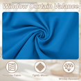 thumbnail image 3 of Uxcell 2 Pcs Window Valance, 52 x 18 Inch Valance Curtains Short Light Filtering Sheer for Windows Bedroom, Blue, 3 of 6