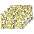 thumbnail image 1 of Vargottam Placemats- Placemat For Dining Table, Set Of 4- Printed & Reversible CottonNapkin-IndoorPlacematsFor Home & Kitchen Dining Table- Lemon (Yellow & Green), 1 of 5