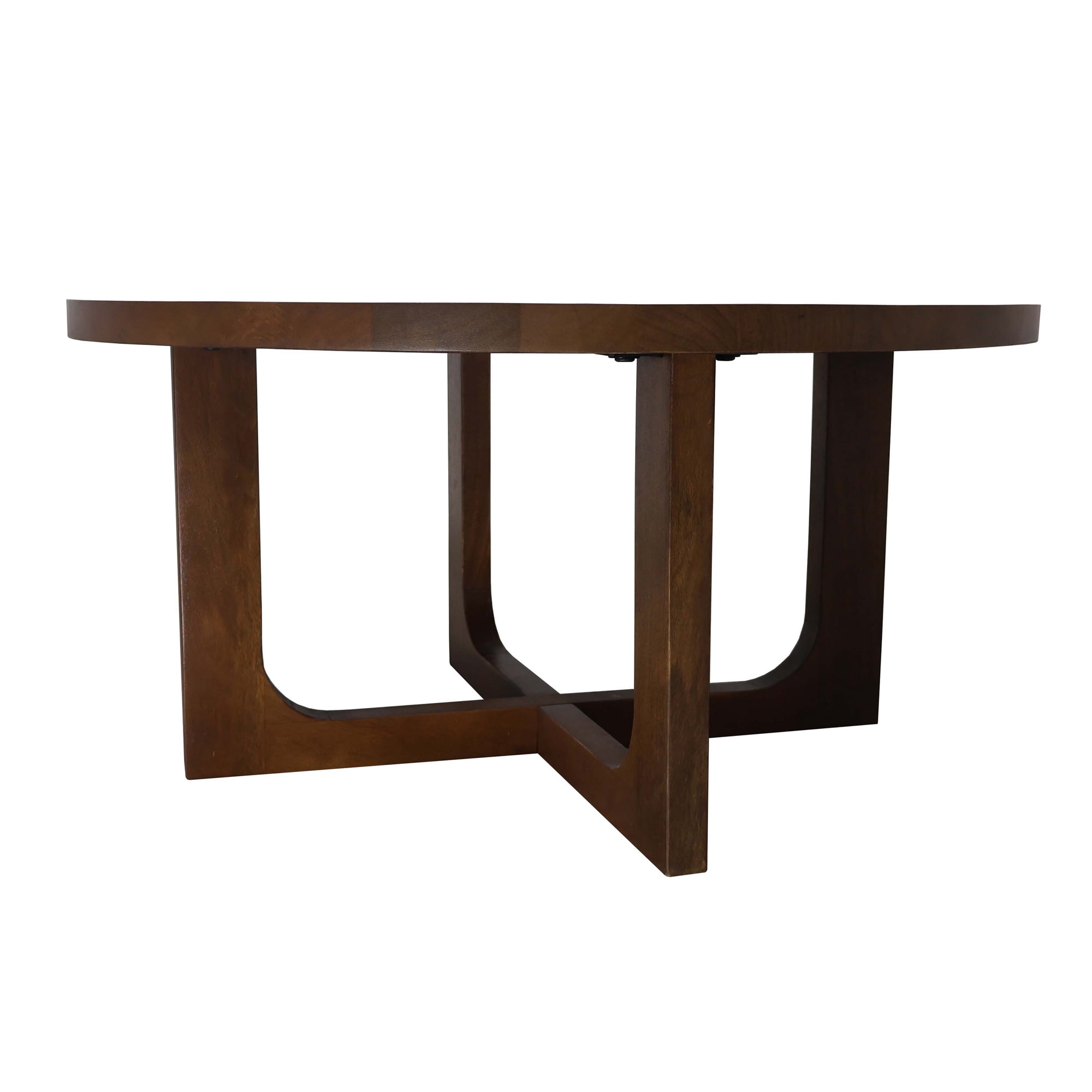 Ox Bay Diane Contemporary Chestnut Finish Round Wood Coffee Table