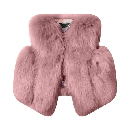 

TIREOW Warm Vest for Children s Toddler Winter Outfit Jackets Children s Waistcoat Girls Imitation Hair Vest Shoulders Thicken Warm Outwear