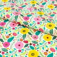 thumbnail image 2 of Singer Fabrics, 100% Cotton Print, Craft Quilting, 44 Inch, Modern Floral White, 3 Yard Precut, 2 of 2