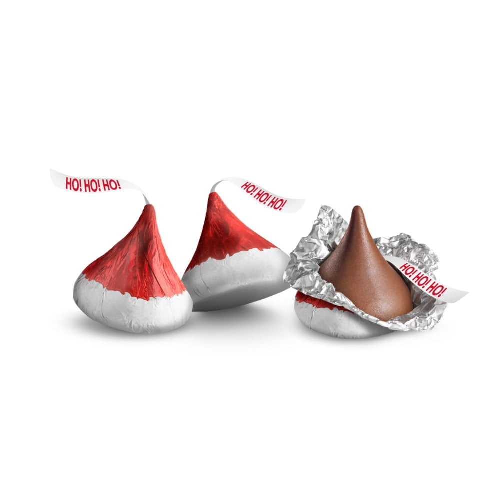 Hershey's Milk Chocolate Holiday Santa Hat Kisses 10.1 Ounce Bags (Pack of 6)
