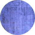 thumbnail image 1 of Ahgly Company Indoor Round Oriental Blue Industrial Area Rugs, 7' Round, 1 of 4
