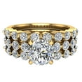 thumbnail image 5 of 2.10 CT Shared-Prong Setting Band Wedding Set w/ Enhancer Bands 18K Gold ( G , VS ), 5 of 6