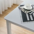 thumbnail image 4 of BANET Tablecloth Square Classic Stripe Blue White Grey Pattern Table Cloth Outdoor Waterproof Tablecloths for Party Picnic Indoor Table Cover for Dining/Kitchen Home Decoration White, 4 of 7