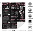 thumbnail image 5 of 30th Birthday Gifts for Women Best 1994 Birthday Decorations for Mom Aunt Friends,Back in 1994 Unique 30 Year Old Birthday Pink Blanket for Her,Soft Comfortable Throw Blanket 50''''x60'''', 5 of 6