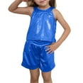 thumbnail image 4 of VNKIDY Girl's Tank Top Kids Solid Color Sequin Sleeveless Relaxed Fit Top For Party Performance Daily Casual Wear Classic Top, 4 of 4