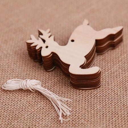 

Pgeraug Wooden pendant New Christmas Decorations Christmas Tree Wooden Pendant 10PCS Hangs Khaki