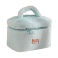 thumbnail image 4 of Bolsa de maquillaje de felpa, bonita bolsa de cosméticos de viaje para uso diario, dormitorio, viaje de negocios. Azul, 4 of 9